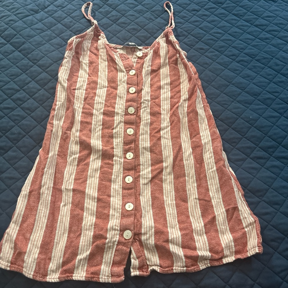 Striped Button-Down Tank Top